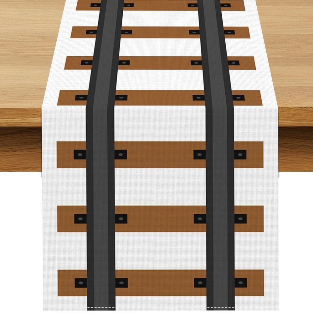 Table Runner Polar Railroad Train Track Christmas Express Wild West (13" x 72")